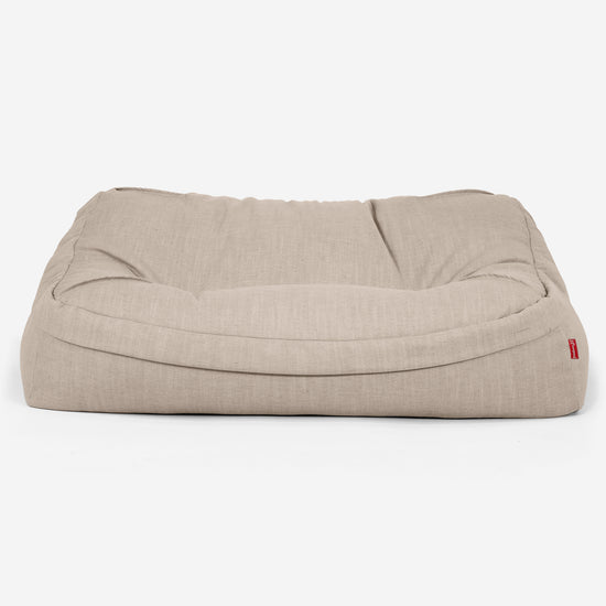 Saccosäcksoffan Sloucher - Linneutseende Gräddvit 02