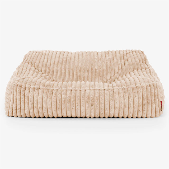 Saccosäcksoffan Sloucher - Ultraplyschmanchestertyg Persika 02