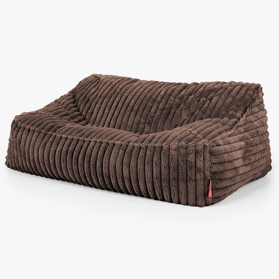 Saccosäcksoffan Sloucher - Ultraplyschmanchestertyg Sable 01