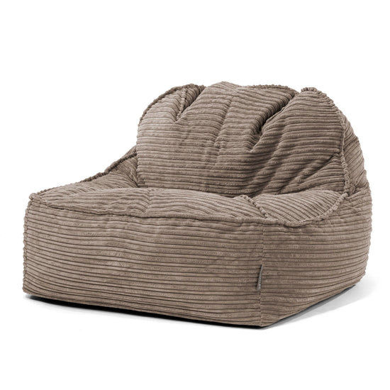 Saccosäckstolen Sloucher 2.0 - Klassisk Manchestertyg Duvgrå 01