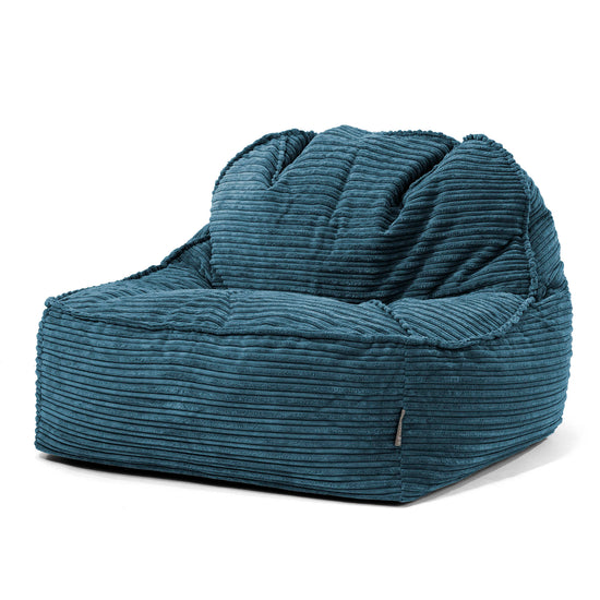 Saccosäckstolen Sloucher 2.0 - Klassisk Manchestertyg Marinblå 01