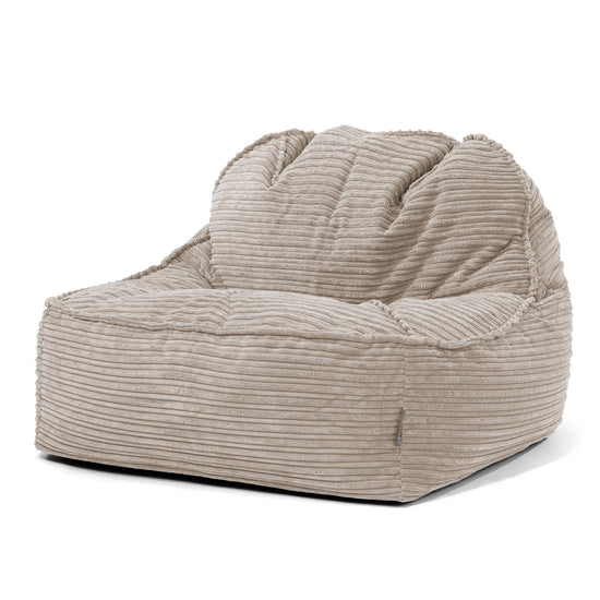 Saccosäckstolen Sloucher 2.0 - Klassisk Manchestertyg Minkbrun 01