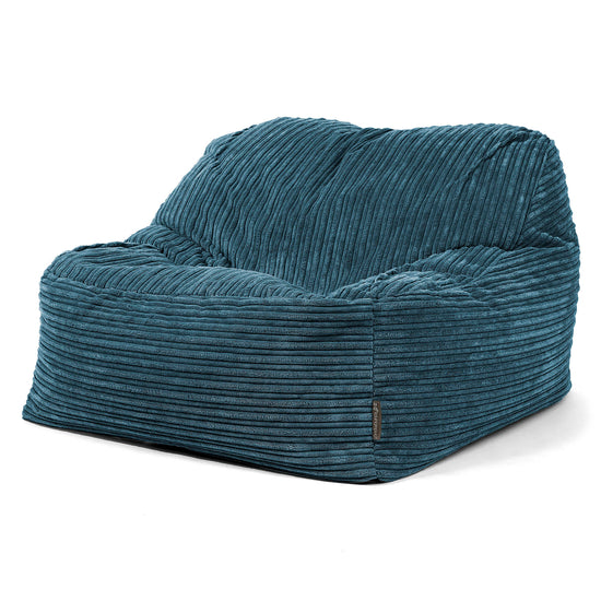 Saccosäckstolen Sloucher - Klassisk Manchestertyg Marinblå 01