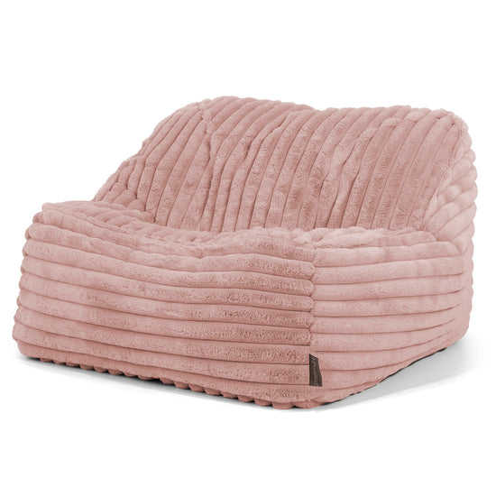 Saccosäckstolen Sloucher - Ultraplyschmanchestertyg Gammelrosa 01