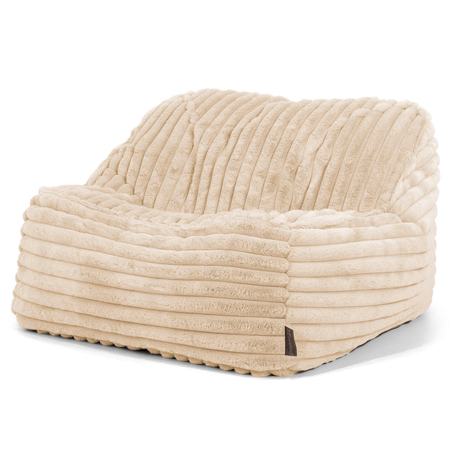 Saccosäckstolen Sloucher - Ultraplyschmanchestertyg Gräddvit 01