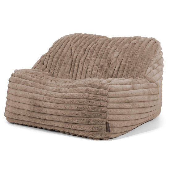 Saccosäckstolen Sloucher - Ultraplyschmanchestertyg Minkbrun 01