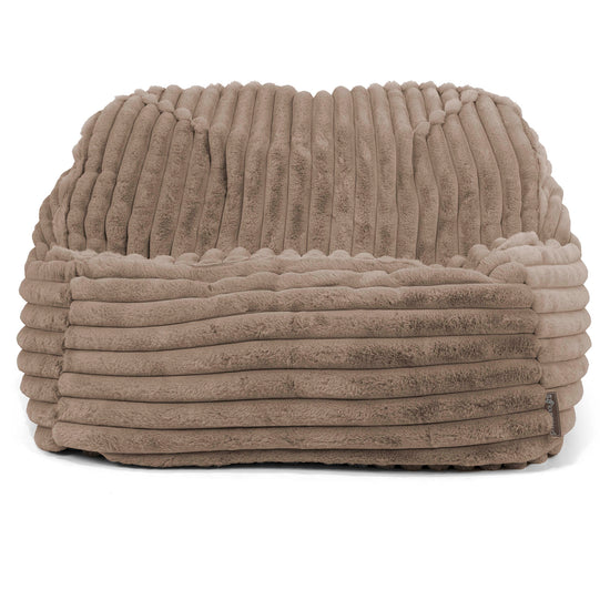 Saccosäckstolen Sloucher - Ultraplyschmanchestertyg Minkbrun 02