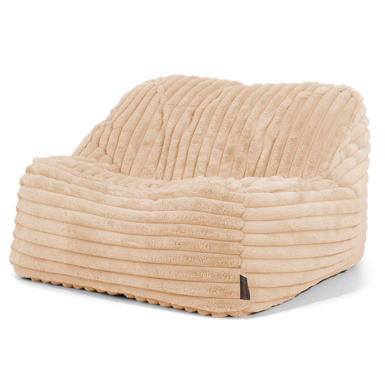 Saccosäckstolen Sloucher - Ultraplyschmanchestertyg Persika 01