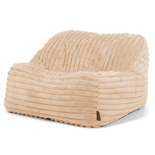 Saccosäckstolen Sloucher - Ultraplyschmanchestertyg Persika 01