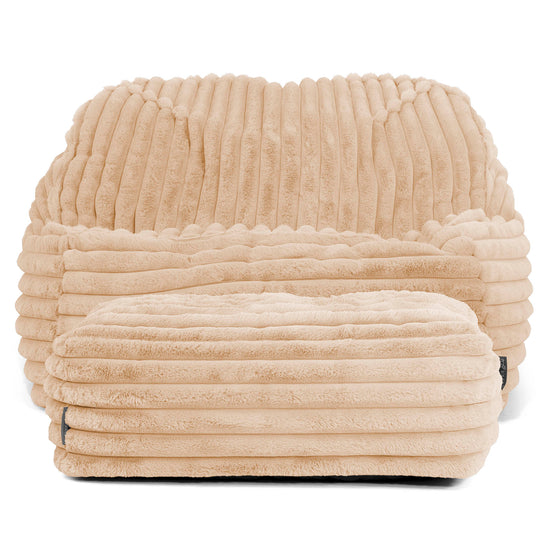 Saccosäckstolen Sloucher - Ultraplyschmanchestertyg Persika 03