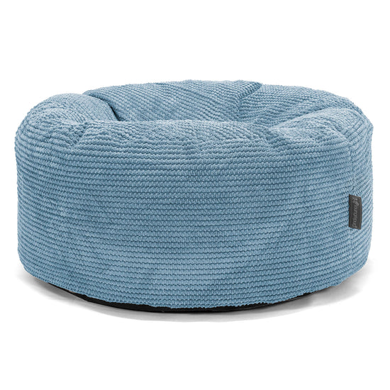 Sittpuff Rund - Pom-pom Himmelsblå 01
