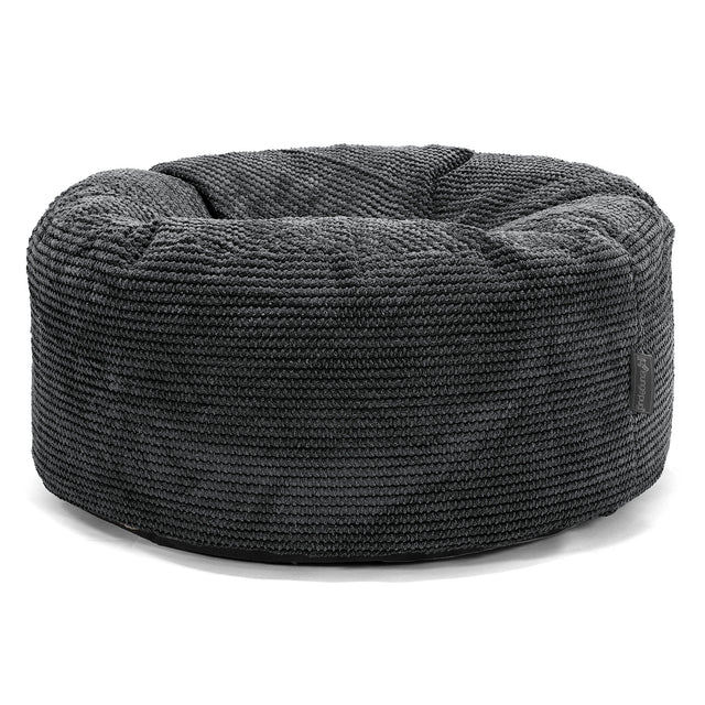 Sittpuff Rund - Pom-pom Svart 01