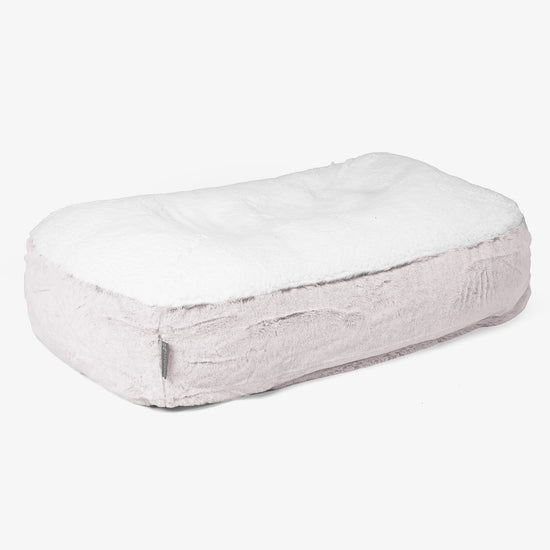 Sloucher Mellanstor Hundsäng - Fuskkaninpäls Gammelrosa 01