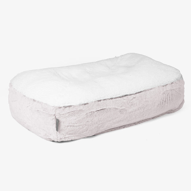 Sloucher Mellanstor Hundsäng - Fuskkaninpäls Gammelrosa 01