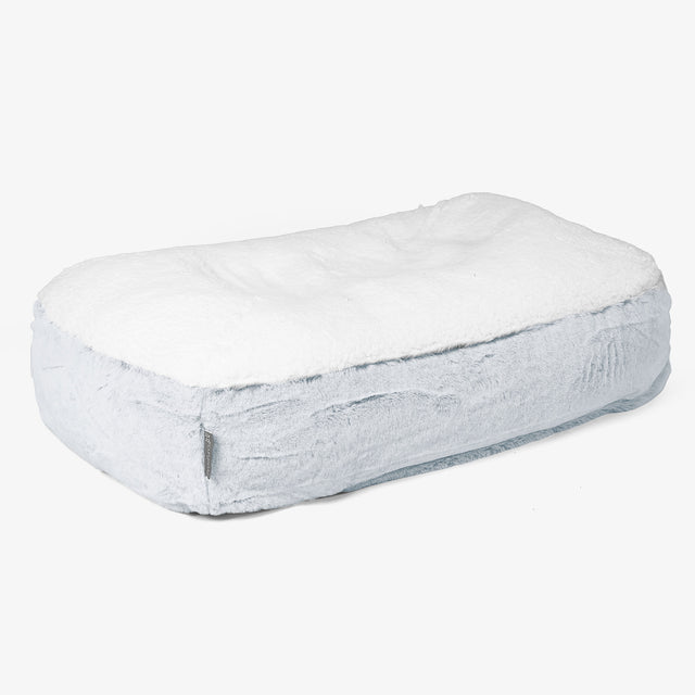 Sloucher Mellanstor Hundsäng - Fuskkaninpäls Gammelblå 01