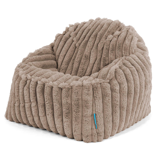 Sloucher Saccosäck för Barn 2-6 år - Ultraplyschmanchestertyg Minkbrun 01