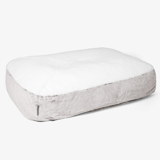 Sloucher Stor Hundsäng - Fuskkaninpäls Ljusgrå 01