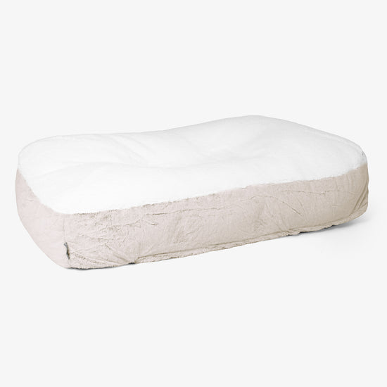 Sloucher XL Hundsäng - Fuskkaninpäls Gyllenbrun 01