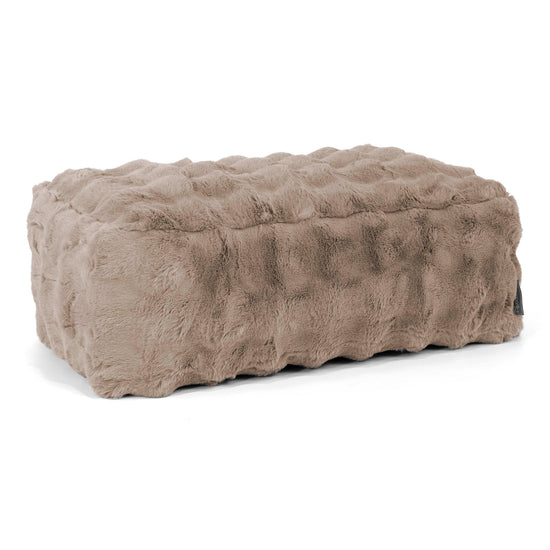Stor Fotpall - Fuskpäls Bubble Minkbrun 01