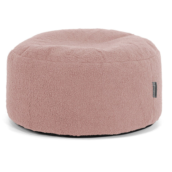 Stor Rund Fotpall - Boucle Rosa 01
