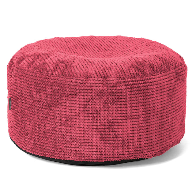 Stor Rund Fotpall - Pom-pom Pastellröd01
