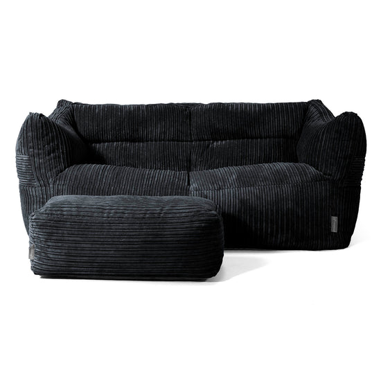 Victor Saccosäcksoffa - Klassisk Manchestertyg Svart 02