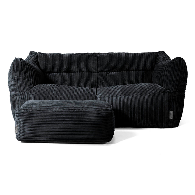 Victor Saccosäcksoffa - Klassisk Manchestertyg Svart 02
