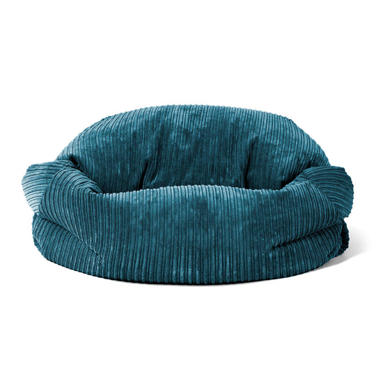 Sabine Saccosäcksoffa - Klassisk Manchestertyg Teal 02