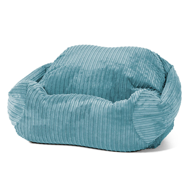 Sabine Saccosäckstol - Klassisk Manchestertyg Turkos 01