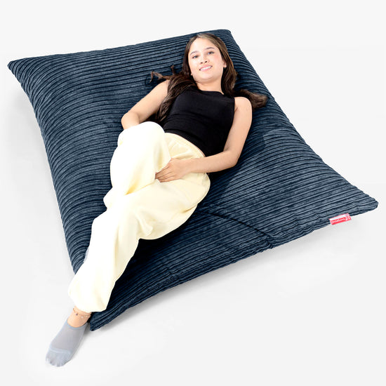 Saccosäck Kudde XXL - Klassisk Manchestertyg Marinblå 02