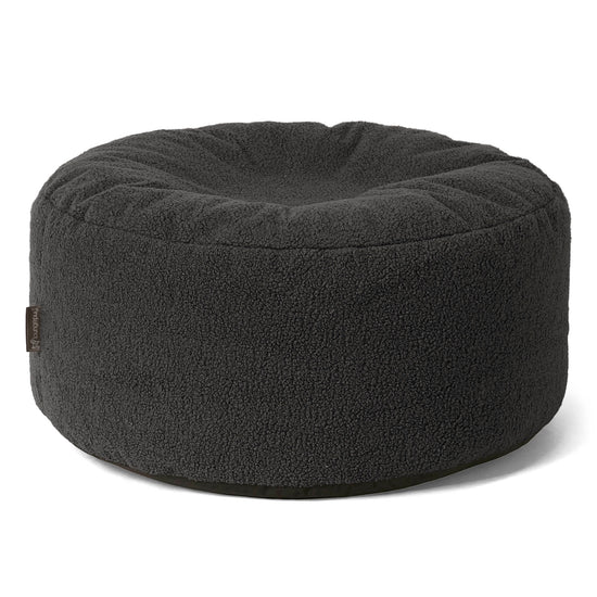 Sittpuff Rund - Boucle Grafitgrå 01