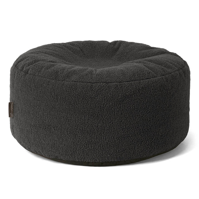 Sittpuff Rund - Boucle Grafitgrå 01
