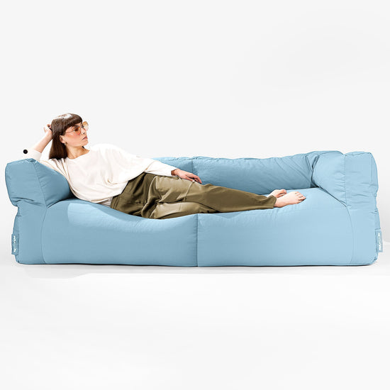 SoleiStorm™ Ultra 2000 h+ 3-sitsig Saccosäckssoffa för Utomhusbruk - Baby Blå 04