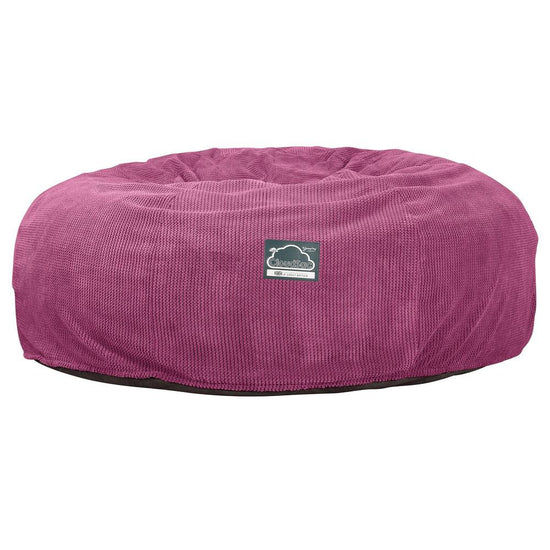 LOUNGE PUG, Dubbel Saccosäcksoffa XXL C3000-L, CloudSac Memoryskum, Våfflad Manchestertyg Rosa