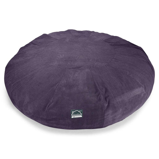 LOUNGE PUG, Titanic Saccosäcksoffa XXXXXL C5000-L, CloudSac Memoryskum, Pom-pom Lila