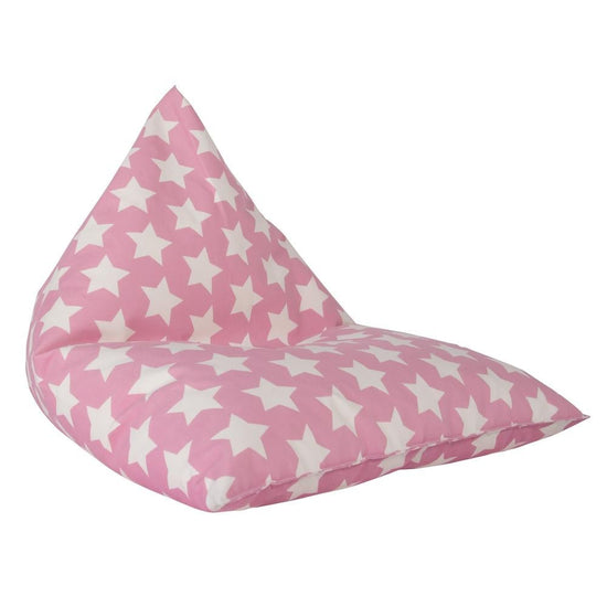 LOUNGE PUG®, Sittsäck Barn Game, Saccosäck, Tryck Stjärnor Rosa