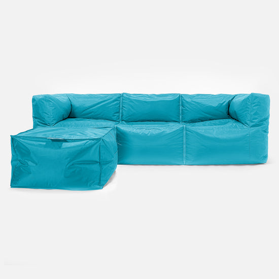 SmartCanvas™ Saccosäcksoffa 3 styck Outdoor - Cyan 02