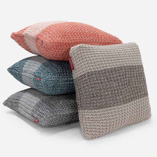 Kudde 47 x 47cm - 100% Bomulls Chester Grå 03