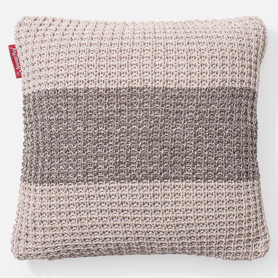 Kudde 47 x 47cm - 100% Bomulls Chester Gräddvit 01