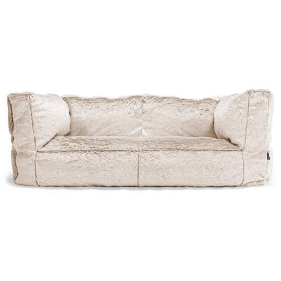 Albert 2-sits Saccosäcksoffa - Fuskkaninpäls Gyllenbrun 01