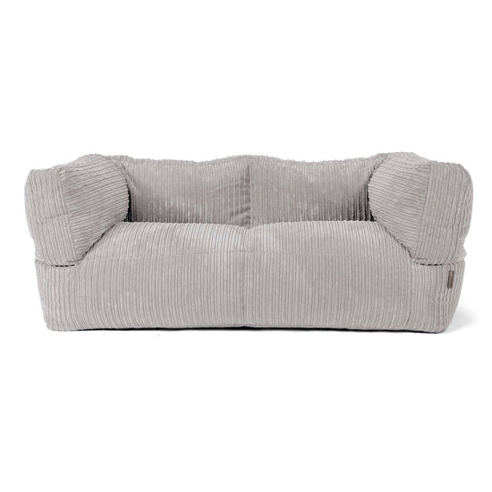 Albert 2-sits Saccosäcksoffa - Klassisk Manchestertyg Silvergrå 01