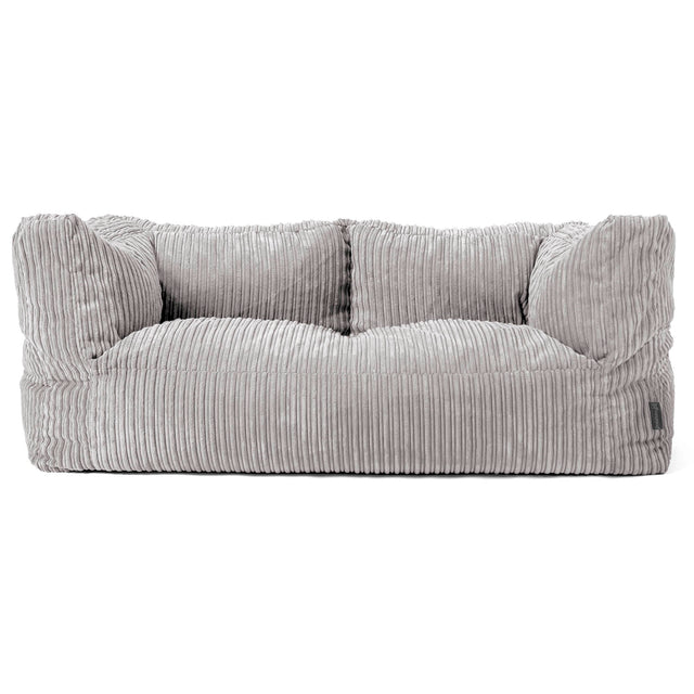 Albert 2-sits Saccosäcksoffa - Klassisk Manchestertyg Silvergrå 01