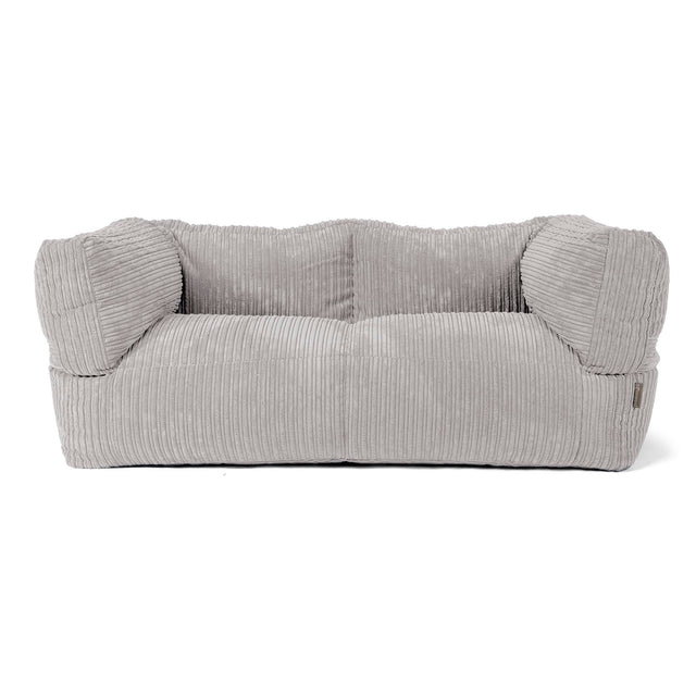 Albert 2-sits Saccosäcksoffa - Klassisk Manchestertyg Silvergrå 01