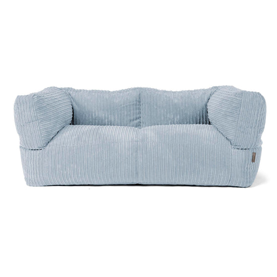 Albert 2-sits Saccosäcksoffa - Klassisk Manchestertyg Baby Blå 01