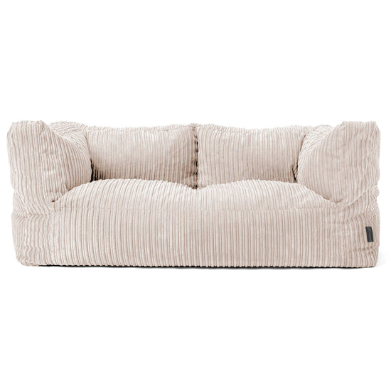 Albert 2-sits Saccosäcksoffa - Klassisk Manchestertyg Elfenbensvit 01
