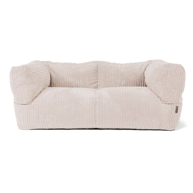 Albert 2-sits Saccosäcksoffa - Klassisk Manchestertyg Elfenbensvit 01