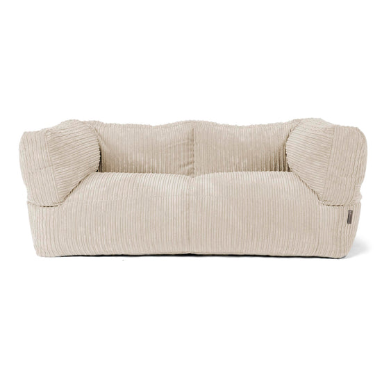 Albert 2-sits Saccosäcksoffa - Klassisk Manchestertyg Gräddvit 01