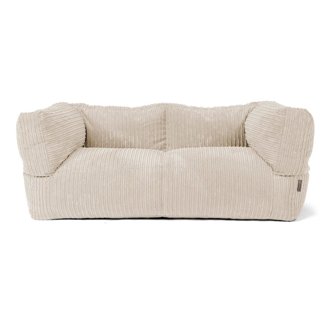 Albert 2-sits Saccosäcksoffa - Klassisk Manchestertyg Gräddvit 01