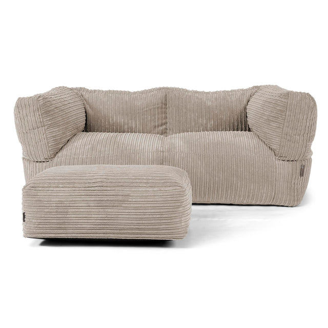 Albert 2-sits Saccosäcksoffa - Klassisk Manchestertyg Minkbrun 02