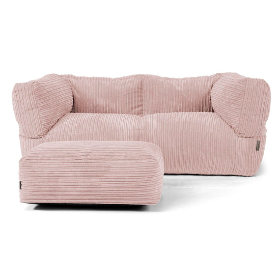 Albert 2-sits Saccosäcksoffa - Klassisk Manchestertyg Rosa 02